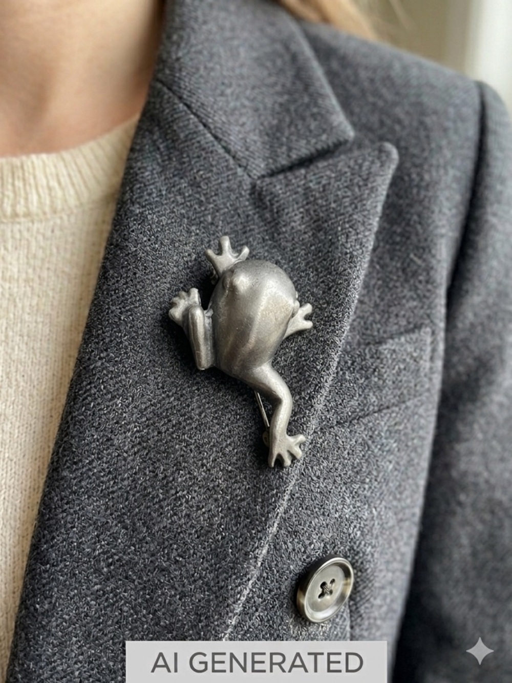 Frog Brooch - Picture 2 of 14